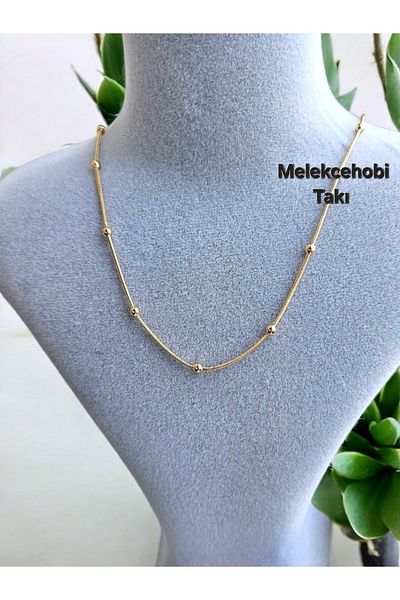 XUPING JEWELRY Melekcehobi Jewelry Xuping Brand Rose Gold Ball Chain Necklace