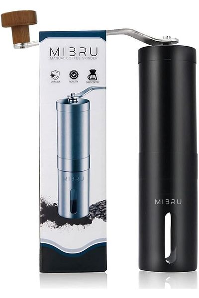 MIBRU Coffee manual grinder ss304 black wooden