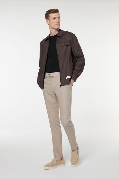 Andrea Nicolotti Kahverengi Fermuarlı Gömlek M12-5A-M