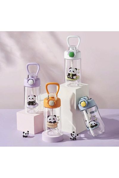 Shotay Panda Patterned 550ml Water Bottle