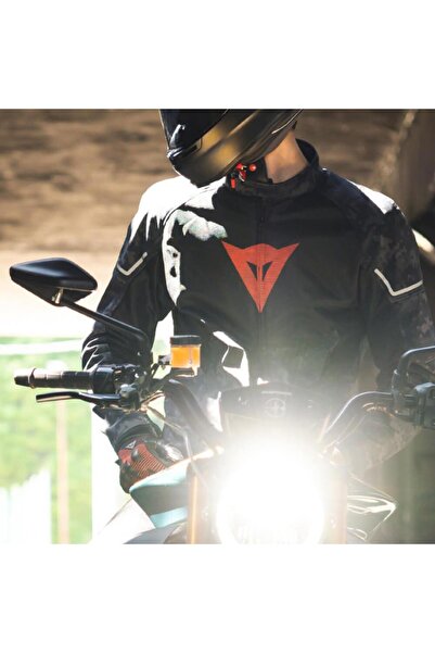 Dainese İgnite Camo Gray Black Fluo Red Air Tekstil Mont