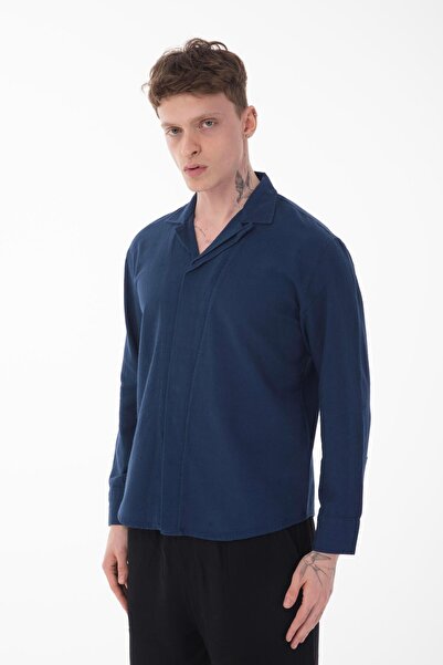 Rocqerx R-6059 Прихований пат Детальна сорочка з довгими рукавами