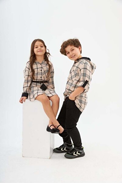 Hilal Akıncı Kids Дівчача сукня з капюшоном і поясом