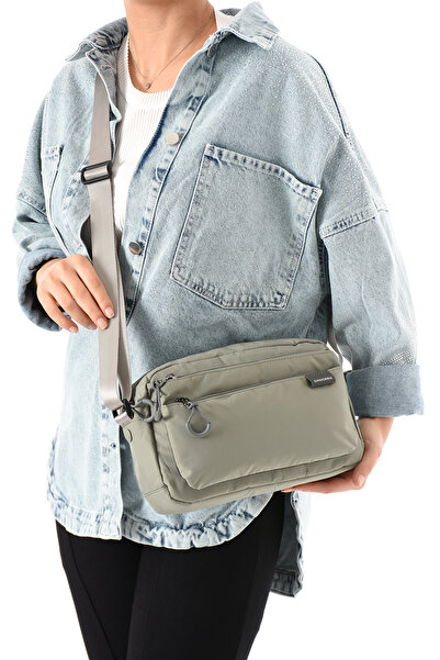 Sanmorris Women's 3 Compartment Parachute Fabric Adjustable Crossbody Bag