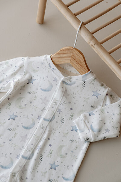 Daysie Baby Co 100% قطن، بذلة أطفال مع جوارب - لونا