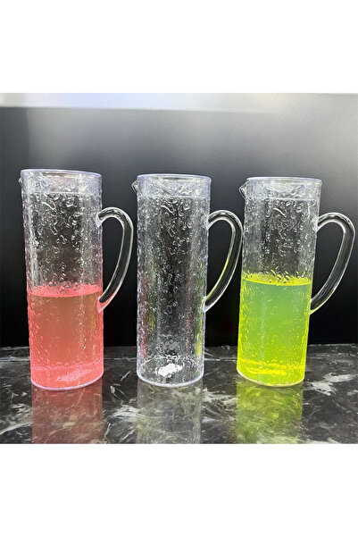 shop Modern Buzlu Desenli 1.5LT Su ve Meşrubat Sürahi & Karafı (Kırılmaz Akriliktir)