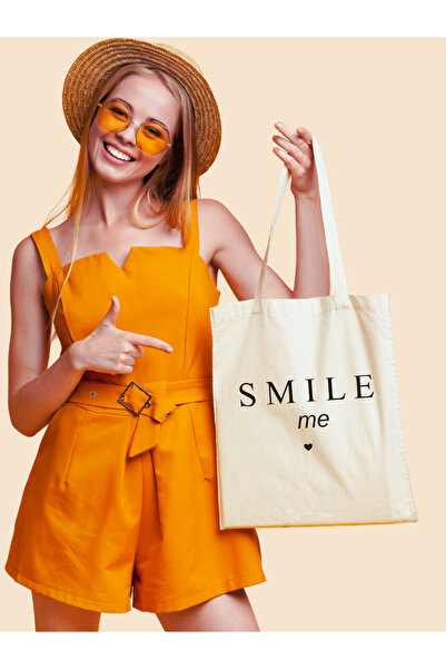 Cemira حقيبة كتف سميكة بتصميم Smile Me، وكتاب وحقيبة كتف للمتسوقين