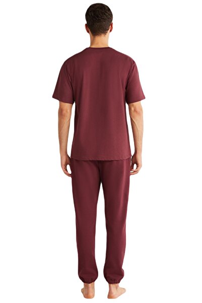 Nautica Ανδρικό μπλουζάκι μπορντό 100% βαμβάκι