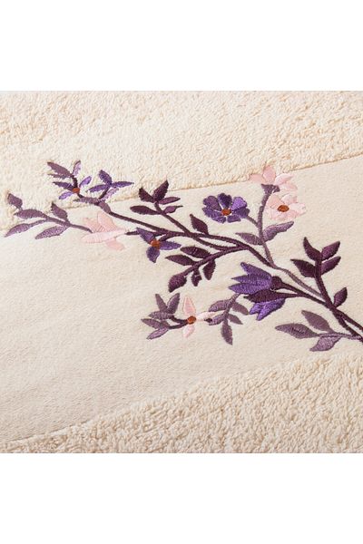 Orange Bed & Bath AVANTI | Embroidered 100% Cotton Towel Set 3 Pcs - Avanti Leaf style