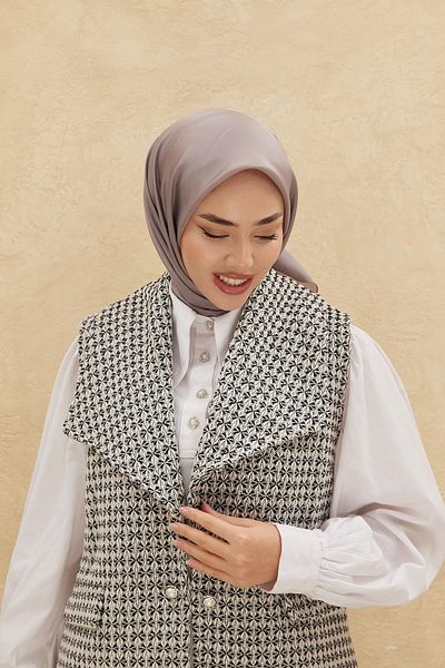 Silk Home 75006-08 Μοντέλο απλό γυαλιστερό κασκόλ