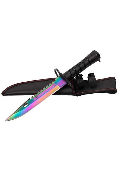 Depox Lovecký nůž IdeallStore, Rainbow Spirit, vícebarevný, 32,5 cm, včetně p...