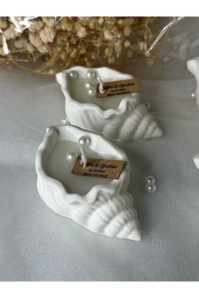 Bernami Pinterest 20 Adet Deniz Kabuğu Mum Söz, Nişan, Nikah, Bebek Doğum, Be...