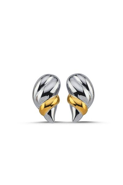 CHARMLUCKY Steel Mix Shell Earrings