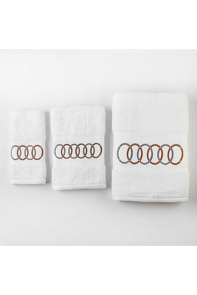 Orange Bed & Bath AVANTI | Embroidered 100% Cotton Towel Set 3 Pcs - Avanti Circles