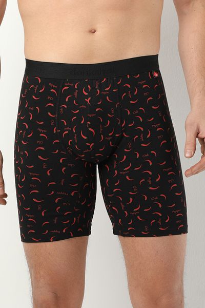 Donkshot Patterned Long Lycra Men's Boxers 1014