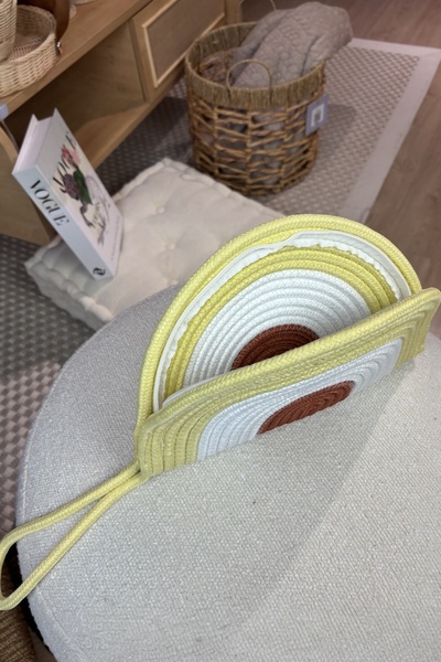 MaVaux Moss Zippered Straw Jute Vegan Clutch Bag