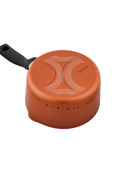 moneta Casserole for frying, cooking and boiling, coated with a non-stick material and a heat-insulated handle, made in Italy, 16 cm