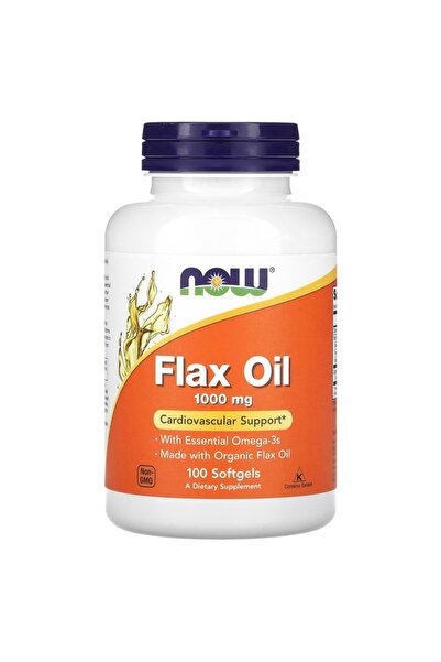 Now Foods Flax Oil, 1,000 mg, 100 Softgels