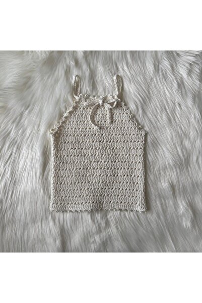 Home EL ÖRGÜSÜ COTTON ASKILI KIZ BEBEK/ÇOCUK BLUZ