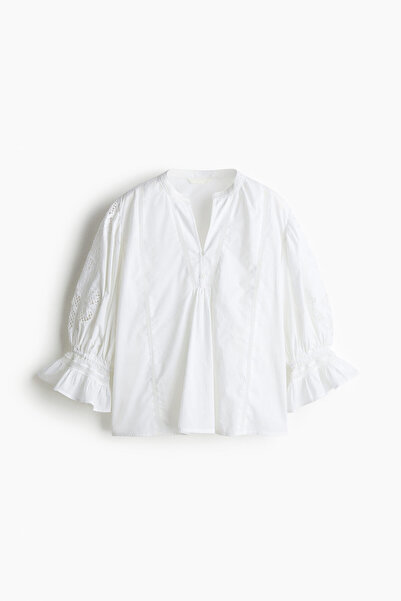 H&M Nakış İşlemeli Bluz