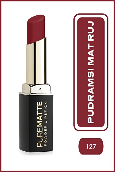 Golden Rose Pure Matte Powder Lipstick No: 127 - Nemlendirici Pudramsı Mat Ruj