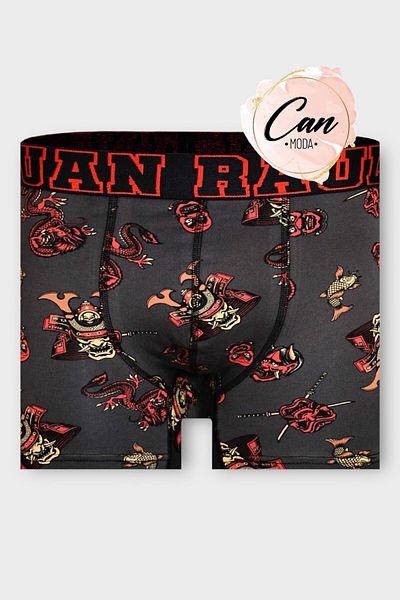 Juan Raul Samurai and Dragon Pattern Pattern Men's Boxers - Db225