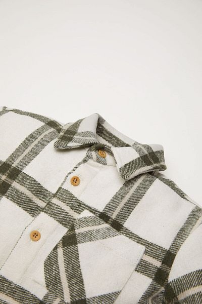 DeFacto Baby Boy Flannel Long Sleeve Pocket Checked Shirt D5226A524Au