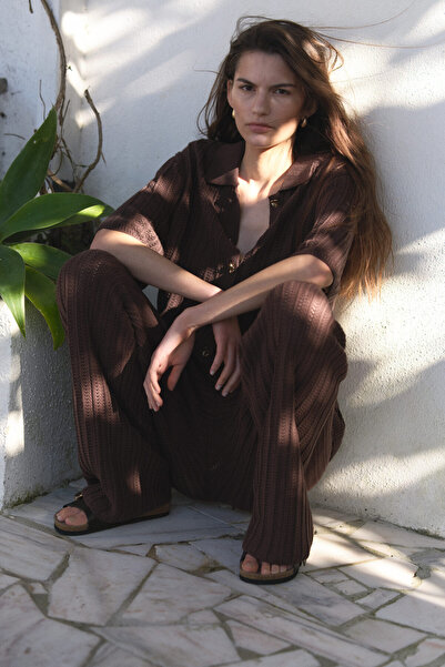 H&M Tığ İşi Görünümlü Pantolon