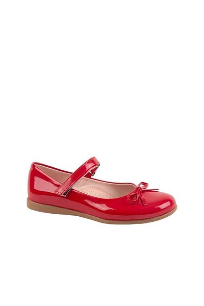 kids A more Jessica Baby Girl Bow Detailed Velcro Red Patent Leather Ballerinas
