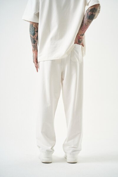 Respire Men's Basic Baggy Sweatpants Ecru