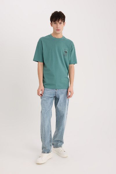 DeFacto 100% Cotton Looney Tunes Boxy Fit Crew Neck Back Printed Short Sleeve T-Shirt E1872Ax25Sp
