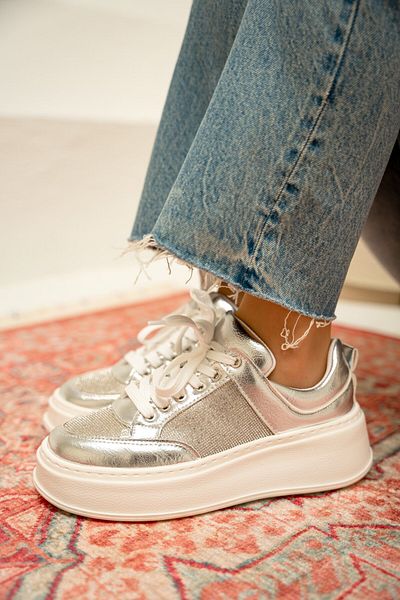 LAMİNTA Pantofi sport pentru femei Osi Silver Stone