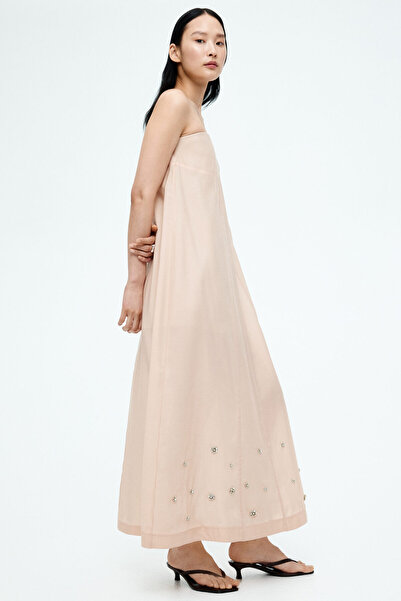 H&M İşlemeli Bandeau Elbise