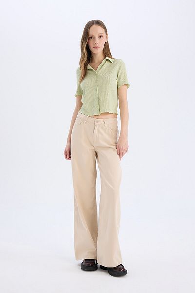 DeFacto Cool Fitted Wrap Short Sleeve Shirt D4520Ax25Sm
