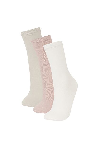 DeFacto 3-teilige lange Baumwollsocken für Damen E2042axns