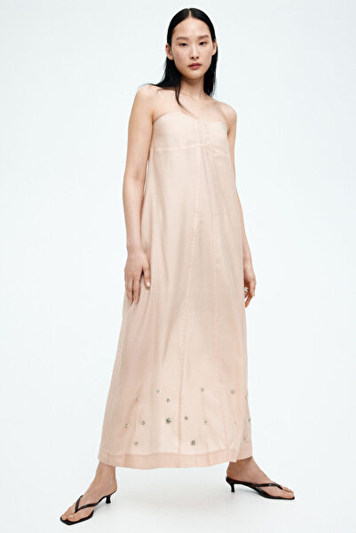 H&M İşlemeli Bandeau Elbise