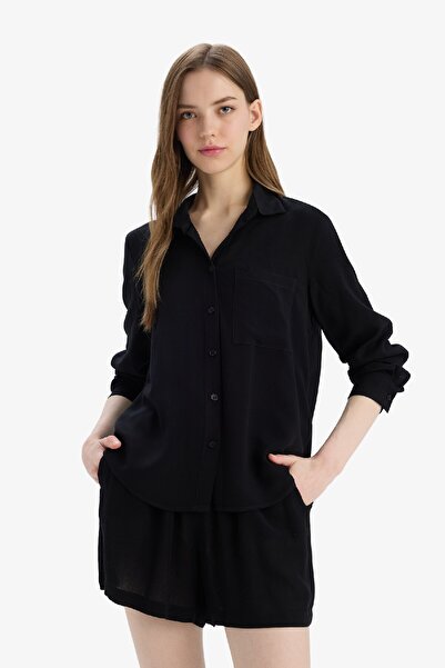 DeFacto Regular Fit Viskon Uzun Kollu Gömlek N2518az25sp