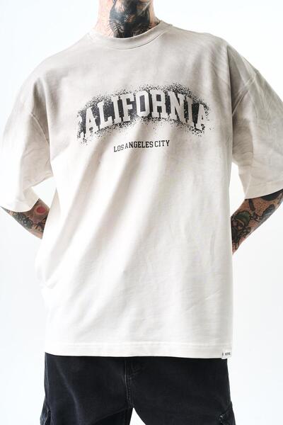 Respire Ανδρικό μπλουζάκι California Oversize εκρού