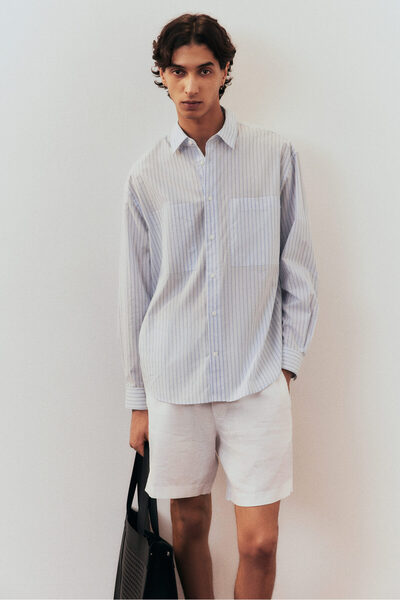 H&M Keten Şort Regular Fit