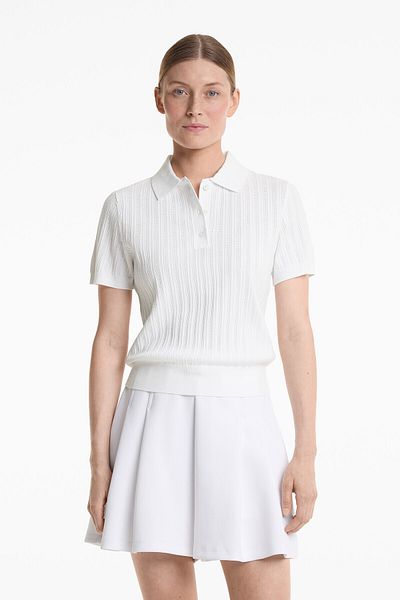 Oysho Pointelle knit polo shirt
