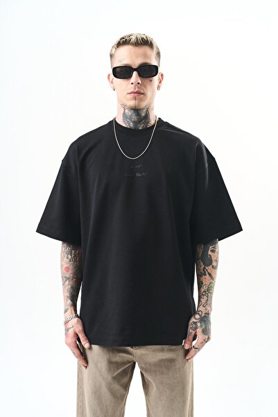 Respire Чоловіча вишита футболка з вишивкою "Просто тримай" чорна