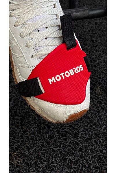 Motobros Motosiklet Ayakkabı Koruma Pedi Motor Vites Pedi (Kırmızı)