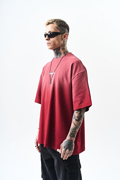 Respire Ανδρικό μπλουζάκι με στάμπα με στάμπα με μπλουζάκι Claret Red