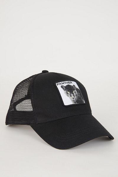DeFacto Men's Label Printed Woven Baseball Basketball Cap B7998AX24SM