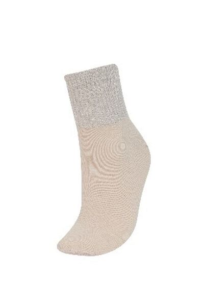 DeFacto Women's Glitter 3-Piece Cotton Socks E2066Axns