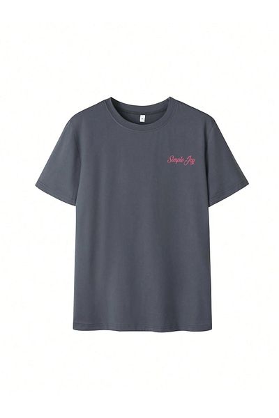 Trendseninle Γυναικείο μπλουζάκι Smoked Simple Joy με στάμπα Oversize