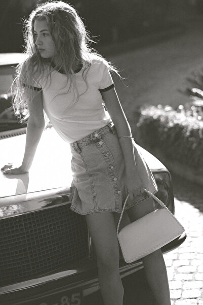 H&M Mini Çan Kot Etek