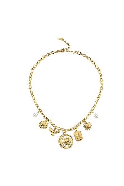 CHARMLUCKY Steel Charm Charm Necklace