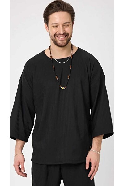 BABBOSS Χαμηλό μανίκι Bohemian Linen Άνετο Φούτερ