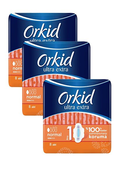 Orkid Hijyenik Ped Ultra Extra Tekli Normal X 3 Adet